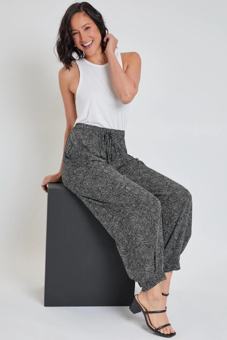 Women's Drawstring Wide Jogger Pant With Pleated Hem Lifestyle Collection 9 Women's Drawstring Wide Jogger Pant With Pleated Hem Lifestyle Collection - Image 7