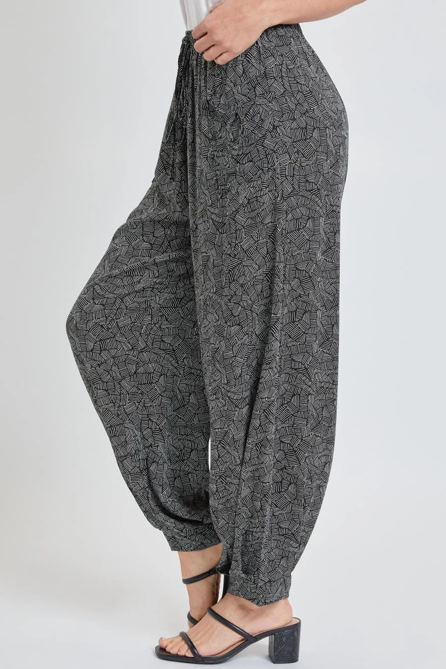 Women's Drawstring Wide Jogger Pant With Pleated Hem Lifestyle Collection 11 Women's Drawstring Wide Jogger Pant With Pleated Hem Lifestyle Collection - Image 9