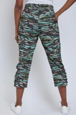 Women's Elastic Waist Flood With Side Ruching Ankle Detail -Wana Fashion Shop 1009094 255 2