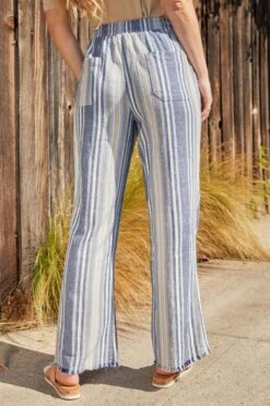 Women's High Rise Linen Blend Wide Leg Pant -Wana Fashion Shop 1009106 057 3