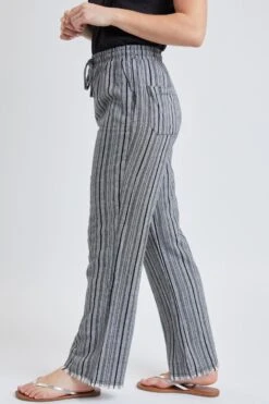 Women's High Rise Linen Blend Wide Leg Pant -Wana Fashion Shop 1009106 270 2