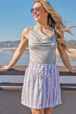 Women's High Rise Linen Cargo Skort -Wana Fashion Shop 1009108 640 0