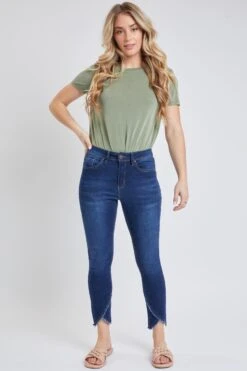 Women's High Rise Tulip Hem Ankle Jean