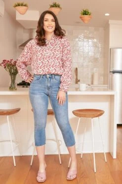 Women's Vintage High Rise Slim Straight Raw Hem Cropped Flood Jeans -Wana Fashion Shop 1009126 463 2 b8757167 2e72 4891 9828 3dfcd36cd407