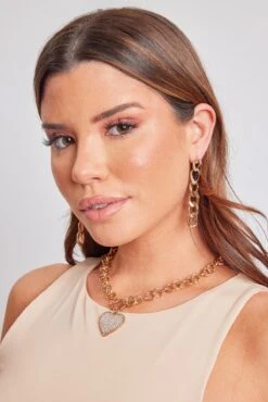 Rhinestone Chain Drop Earrings