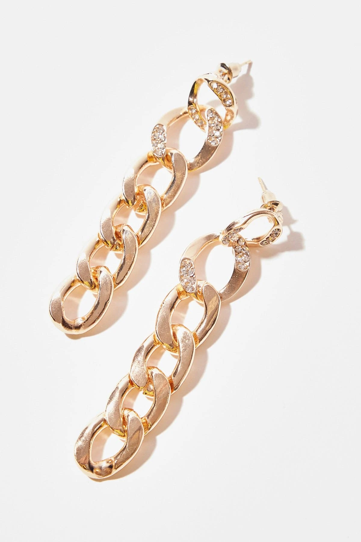 Rhinestone Chain Drop Earrings 4 Rhinestone Chain Drop Earrings - Image 2