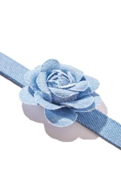 Denim Rose Choker -Wana Fashion Shop 512102N SIL OS 193863653220 2