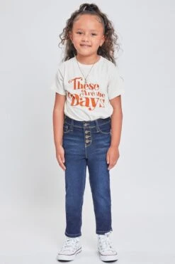 Baby Girls Essential Snap Button Fly Skinny Jeans -Wana Fashion Shop BP232741 S08 5 c9804e3b b65e 451c baec 31ec2b764713