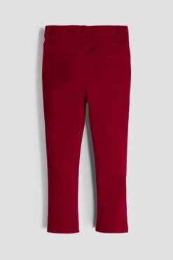 Baby Girls Faux Front Pull On Skinny Pants 12 Baby Girls Faux Front Pull On Skinny Pants -Wana Fashion Shop BP41331 RED 3