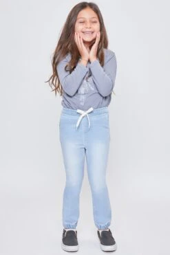 Baby Girls Kozy Jogger With Faux Drawstring -Wana Fashion Shop BP42764 Q36 1