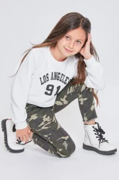 Baby Girls Twill Pull On Skinny Pants -Wana Fashion Shop BP43821 130OC 5