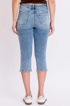 Women's Luxe High Rise Capri With Side Slit -Wana Fashion Shop C113760 09Y 3