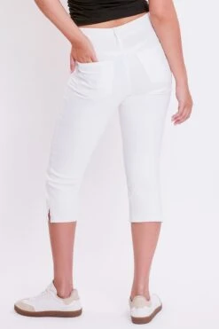 Women's Luxe High Rise Capri With Side Slit -Wana Fashion Shop C113760 K37 5