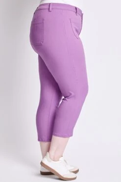 Women's Plus Hyperstretch Crop Straight Leg Pants -Wana Fashion Shop EF124131 HYDRA 2