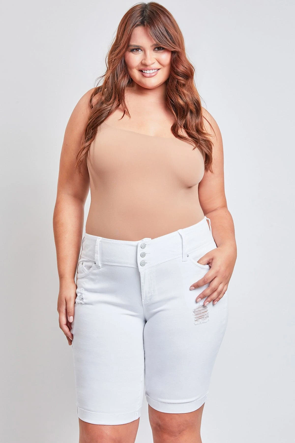 Women's Plus WannaBettaButt Cuffed Bermuda Shorts 7 Women's Plus WannaBettaButt Cuffed Bermuda Shorts - Image 5