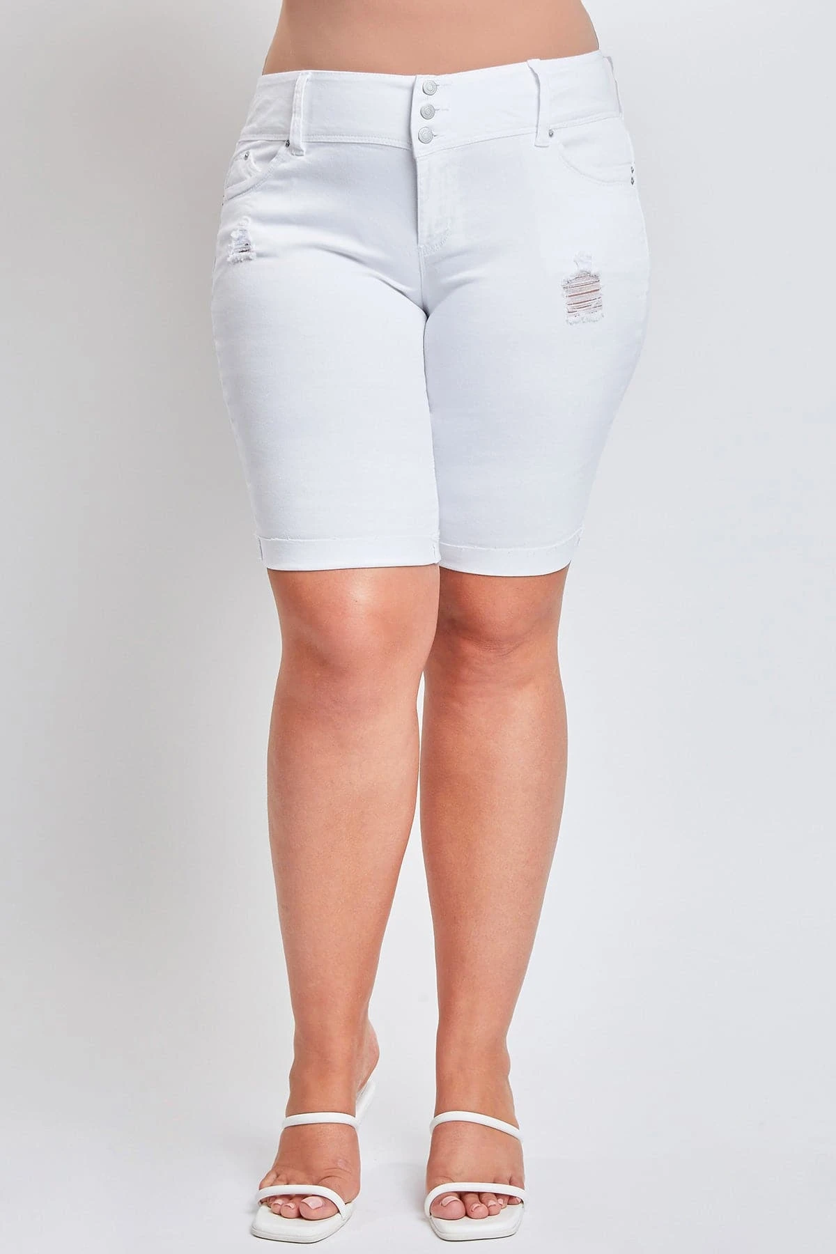 Women's Plus WannaBettaButt Cuffed Bermuda Shorts 4 Women's Plus WannaBettaButt Cuffed Bermuda Shorts - Image 2