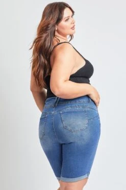 Women's Plus WannaBettaButt Cuffed Bermuda Shorts 37 Women's Plus WannaBettaButt Cuffed Bermuda Shorts -Wana Fashion Shop EM107596 M1884 5