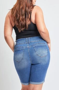 Women's Plus WannaBettaButt Cuffed Bermuda Shorts 36 Women's Plus WannaBettaButt Cuffed Bermuda Shorts -Wana Fashion Shop EM107596 M1884 6