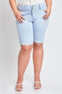 Women's Plus WannaBettaButt Cuffed Bermuda Shorts 39 Women's Plus WannaBettaButt Cuffed Bermuda Shorts -Wana Fashion Shop EM107596 Q1884 2