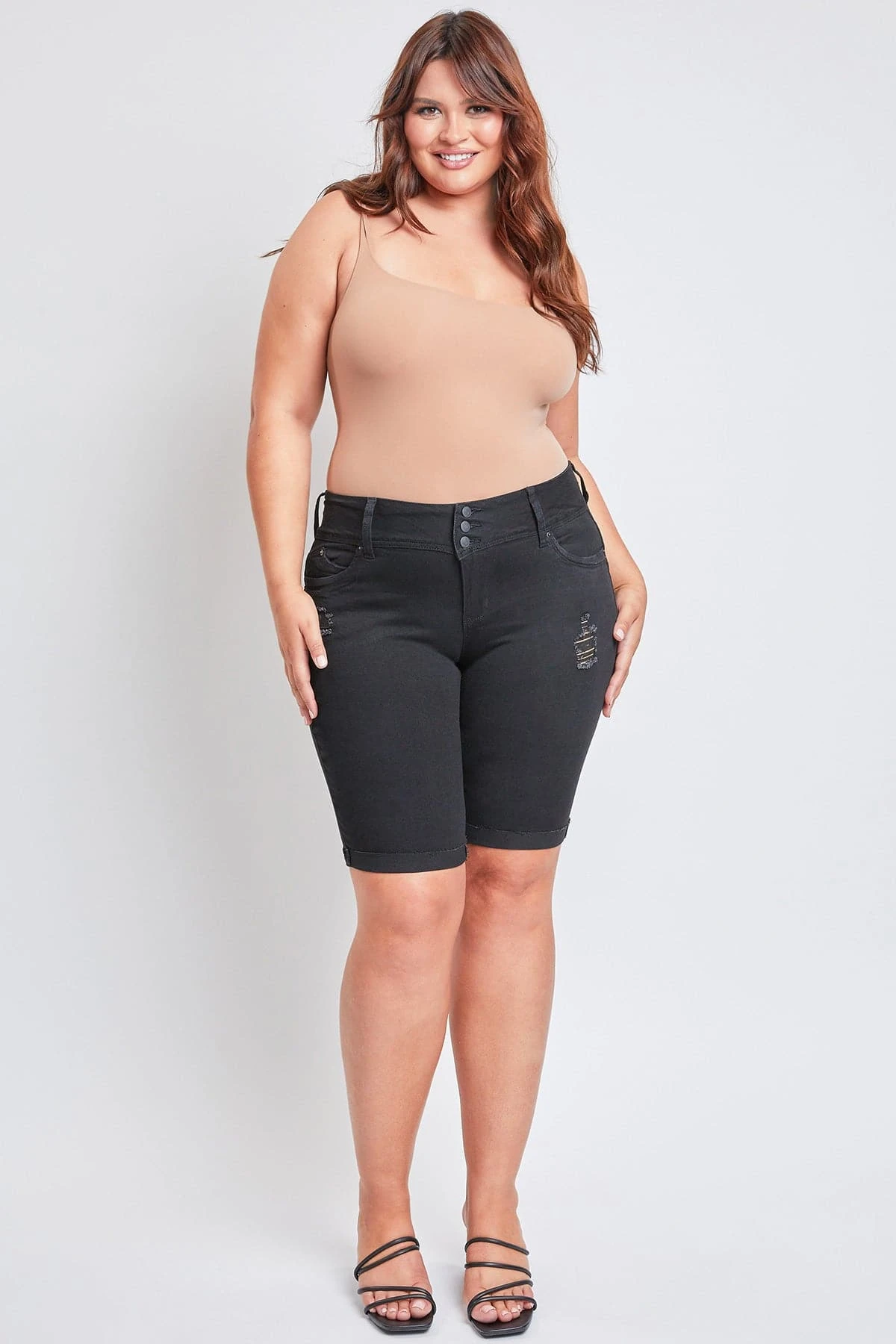 Women's Plus WannaBettaButt Cuffed Bermuda Shorts 8 Women's Plus WannaBettaButt Cuffed Bermuda Shorts - Image 6