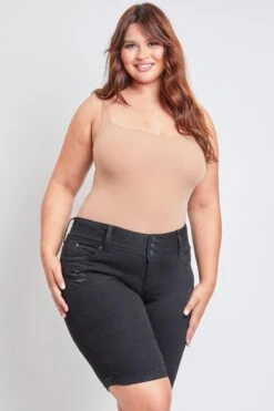 Women's Plus WannaBettaButt Cuffed Bermuda Shorts 31 Women's Plus WannaBettaButt Cuffed Bermuda Shorts -Wana Fashion Shop EM107596 W1910 2