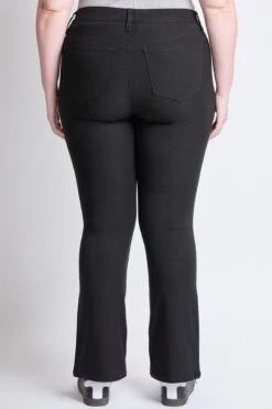 Women's Plus Hyperstretch Bootcut Pants -Wana Fashion Shop EP037131 BLACK 3