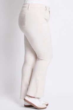 Women's Plus Hyperstretch Bootcut Pants -Wana Fashion Shop EP037131 ECRU 2