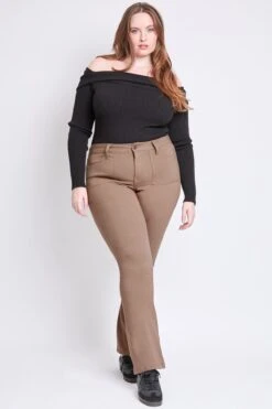 Women's Plus Hyperstretch Bootcut Pants -Wana Fashion Shop EP037131 SPRCO 6