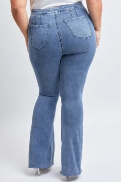 Women's Plus Low-Rise V-Front Pull On Flare -Wana Fashion Shop EP107762 37M 6