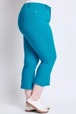 Women's Plus Hyperstretch Cropped Kick Flare Pants 24 Women's Plus Hyperstretch Cropped Kick Flare Pants -Wana Fashion Shop EP206731 BLUDI 2