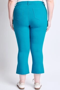 Women's Plus Hyperstretch Cropped Kick Flare Pants 25 Women's Plus Hyperstretch Cropped Kick Flare Pants -Wana Fashion Shop EP206731 BLUDI 3