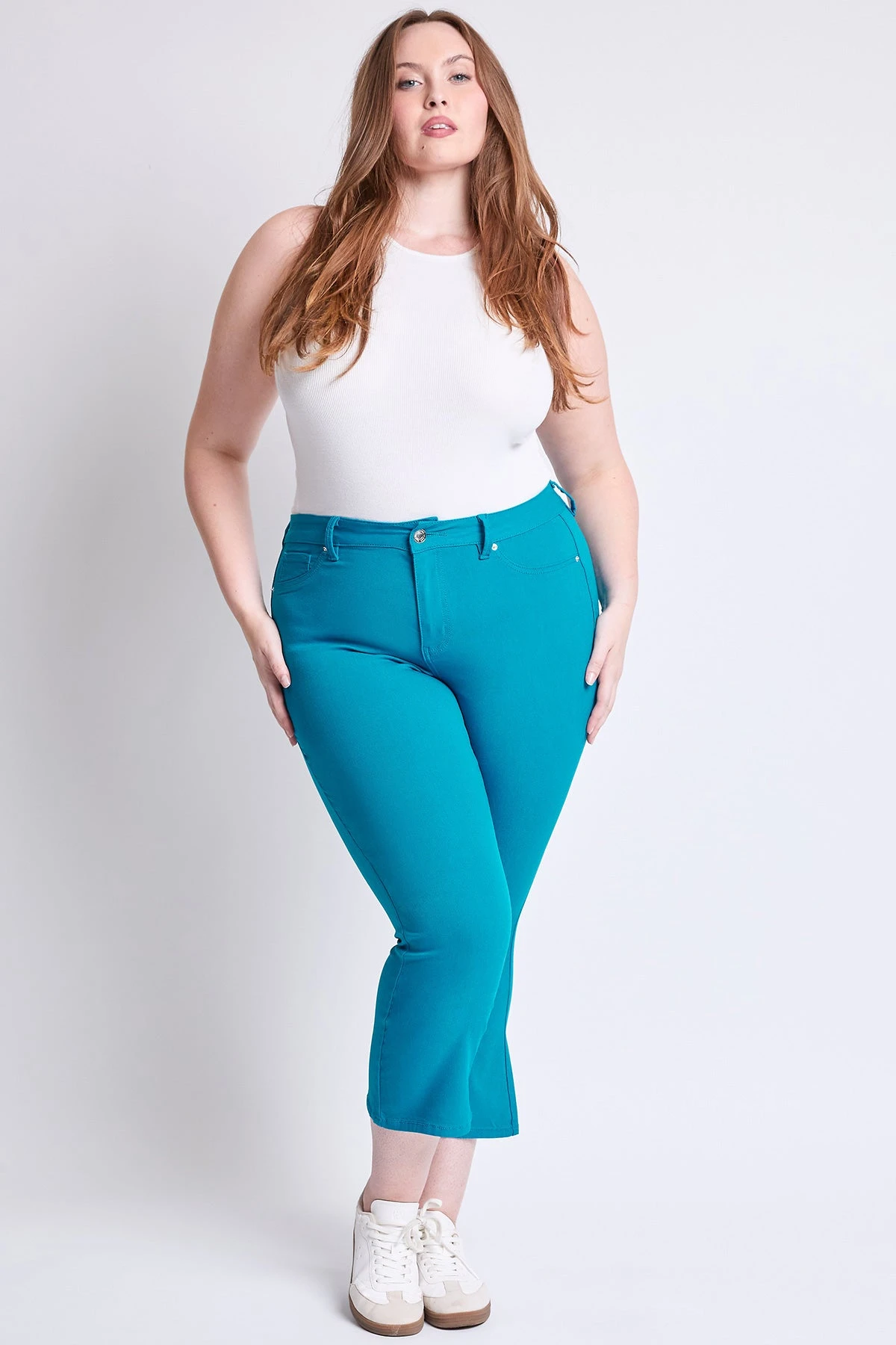 Women's Plus Hyperstretch Cropped Kick Flare Pants 8 Women's Plus Hyperstretch Cropped Kick Flare Pants - Image 6