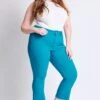 Women's Plus Hyperstretch Cropped Kick Flare Pants -Wana Fashion Shop EP206731 BLUDI 6