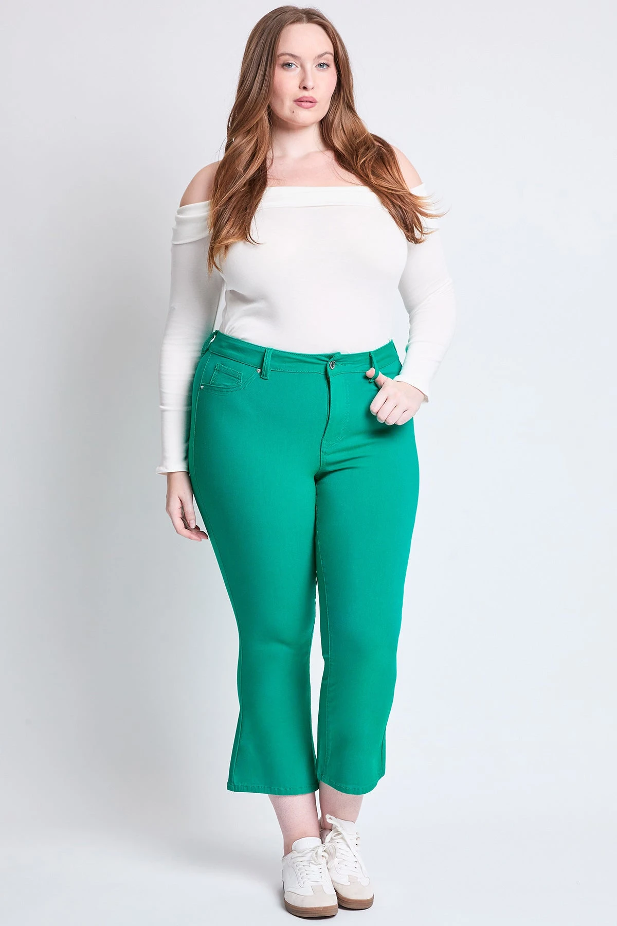 Women's Plus Hyperstretch Cropped Kick Flare Pants 13 Women's Plus Hyperstretch Cropped Kick Flare Pants - Image 11