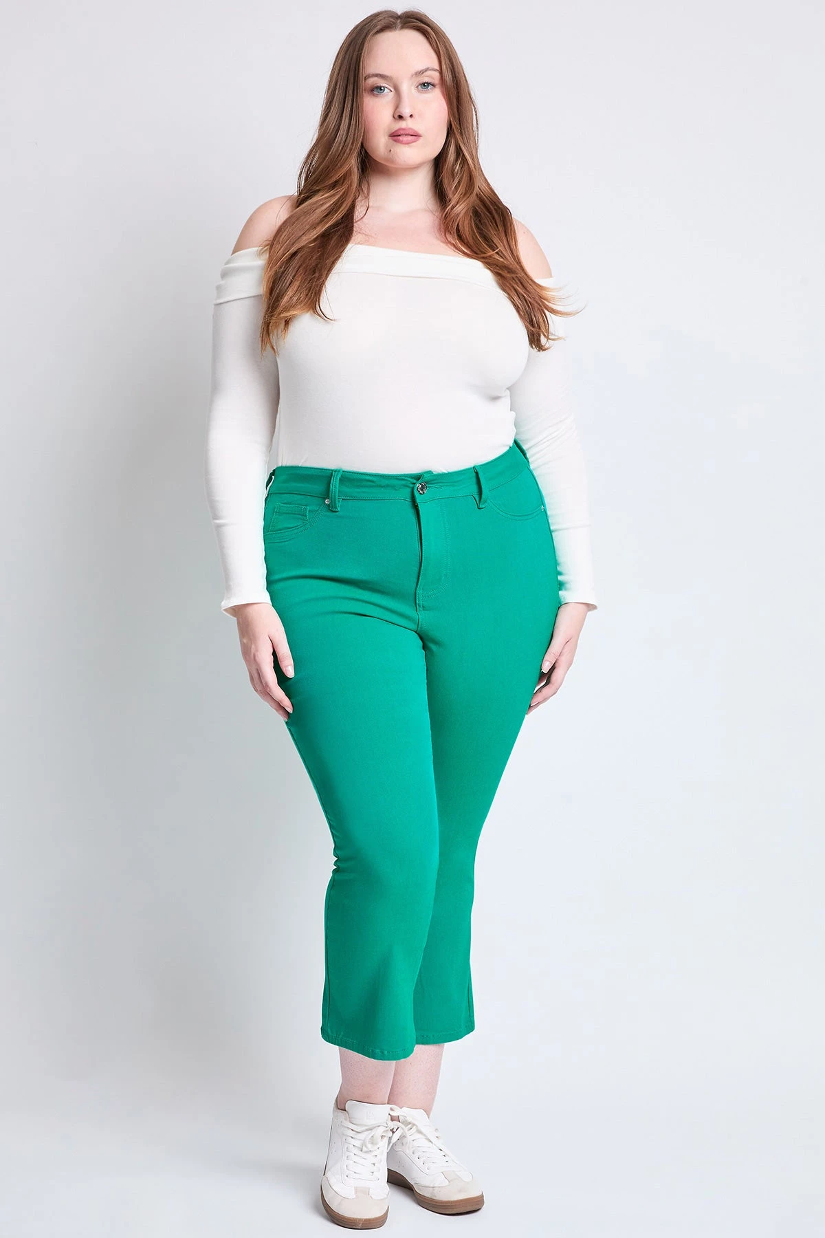 Women's Plus Hyperstretch Cropped Kick Flare Pants 9 Women's Plus Hyperstretch Cropped Kick Flare Pants - Image 7