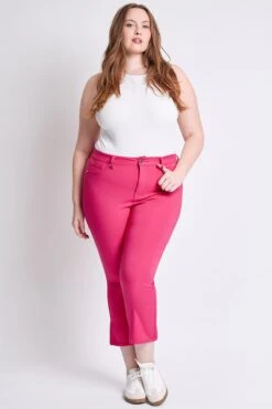 Women's Plus Hyperstretch Cropped Kick Flare Pants 34 Women's Plus Hyperstretch Cropped Kick Flare Pants -Wana Fashion Shop EP206731 FREPI 5