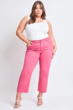 Women's Plus Hyperstretch Cropped Wide Leg Pants -Wana Fashion Shop EP209207 BARPK 4