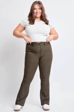 Women's Plus Hyperstretch Flare Pants 31 Women's Plus Hyperstretch Flare Pants -Wana Fashion Shop EP42931R DKOLI 4