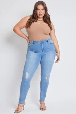 Women's Plus EssentialSkinny Jeans -Wana Fashion Shop EP60641 C1862 5