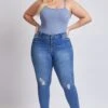 Women's Plus EssentialSkinny Jeans 1 Women's Plus EssentialSkinny Jeans -Wana Fashion Shop EP60641 M1862 1