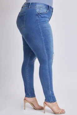 Women's Plus EssentialSkinny Jeans -Wana Fashion Shop EP60641 M1862 3