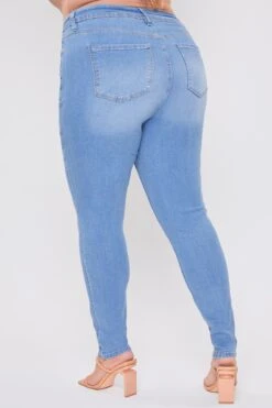 Women's Plus Essential Sustainable Skinny Jeans -Wana Fashion Shop EP60653 C08 4