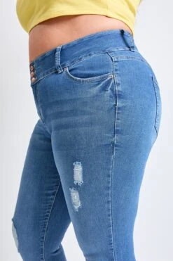 Women's Plus Essential Sustainable Distressed Skinny Jeans -Wana Fashion Shop EP60753 M1861 7 ae88262a aeeb 45a6 af38 e5d048258e1b