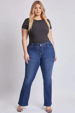 Women's Plus Size Sustainable Mid Rise Bootcut Jeans