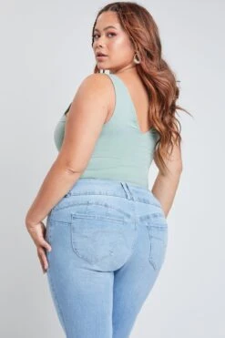 Women's Plus 3 WannaBettaButt Mid-Rise Skinny -Wana Fashion Shop EP774251N Q08 2