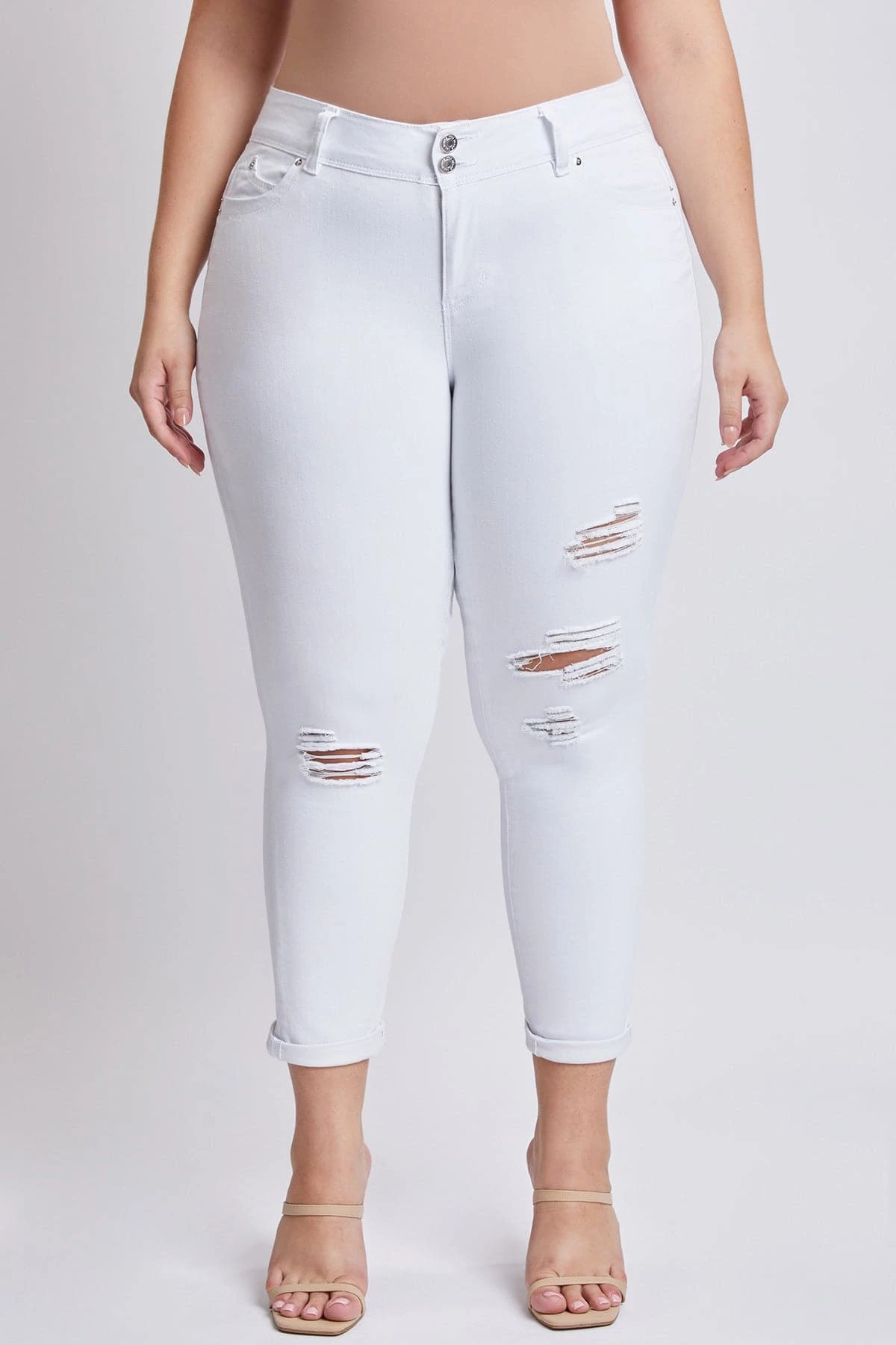 Women's Plus WannaBettaButt Cuffed Ankle Jeans 4 Women's Plus WannaBettaButt Cuffed Ankle Jeans - Image 2