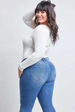 Women's Plus Sustainable WannaBettaButt Skinny Jeans -Wana Fashion Shop EP954053 M08 6