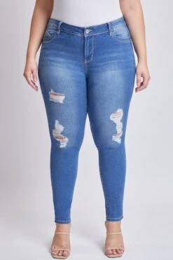Women's Plus Sustainable WannaBettaButt Skinny Jeans -Wana Fashion Shop EP954053 M2845 2