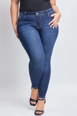 Women's Plus Sustainable WannaBettaButt Skinny Jeans -Wana Fashion Shop EP954053 S08 2