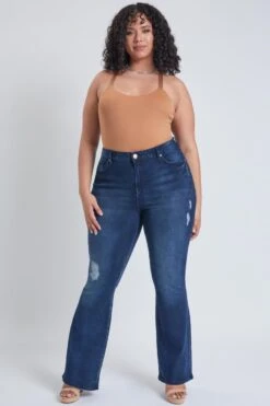 Women's Plus Size Basic Flare Jeans 14 Women's Plus Size Basic Flare Jeans -Wana Fashion Shop EP998441 2523 1